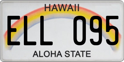 HI license plate ELL095