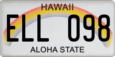 HI license plate ELL098