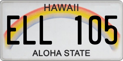 HI license plate ELL105