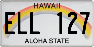 HI license plate ELL127