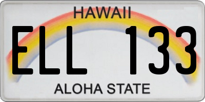 HI license plate ELL133