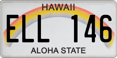 HI license plate ELL146