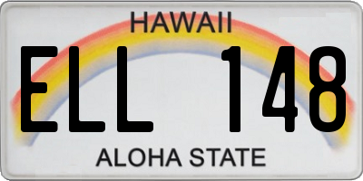 HI license plate ELL148