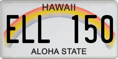HI license plate ELL150