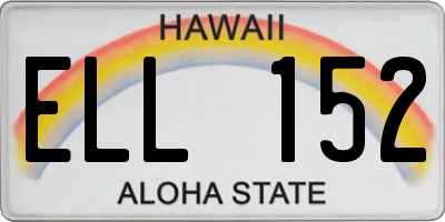 HI license plate ELL152