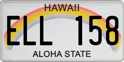 HI license plate ELL158