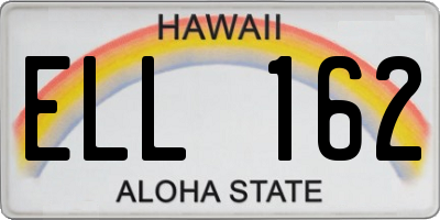 HI license plate ELL162