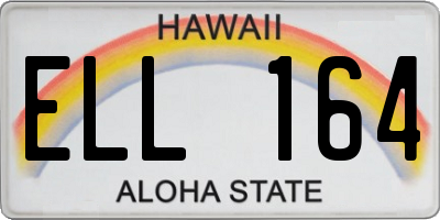HI license plate ELL164