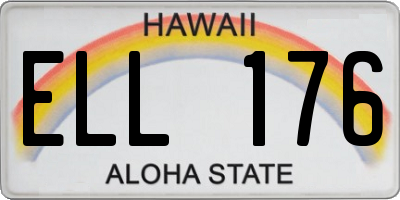 HI license plate ELL176