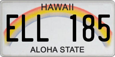 HI license plate ELL185