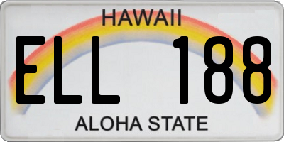 HI license plate ELL188