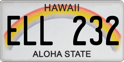 HI license plate ELL232