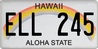 HI license plate ELL245