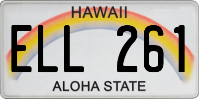 HI license plate ELL261