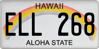 HI license plate ELL268