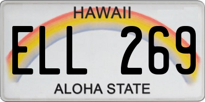 HI license plate ELL269