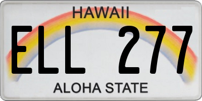 HI license plate ELL277