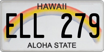 HI license plate ELL279