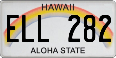 HI license plate ELL282