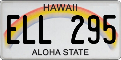 HI license plate ELL295