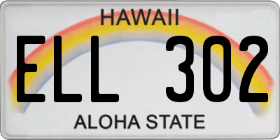 HI license plate ELL302