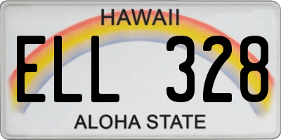 HI license plate ELL328