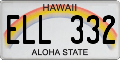 HI license plate ELL332