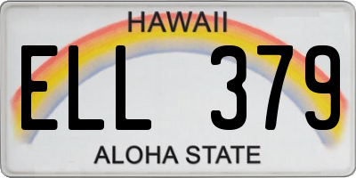 HI license plate ELL379