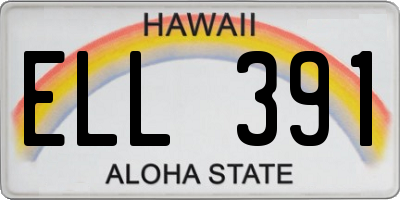 HI license plate ELL391
