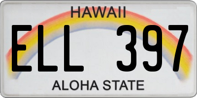 HI license plate ELL397