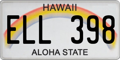 HI license plate ELL398