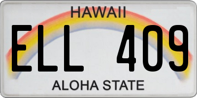 HI license plate ELL409