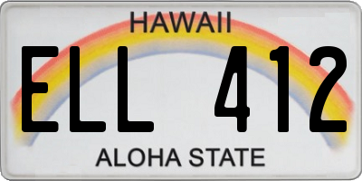 HI license plate ELL412