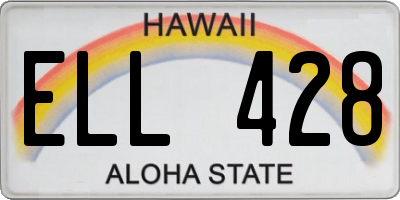 HI license plate ELL428