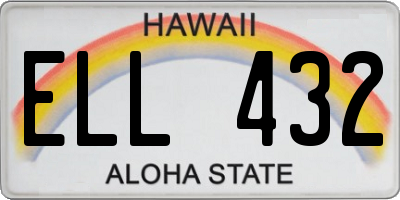 HI license plate ELL432