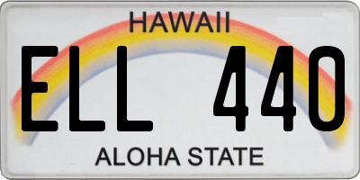 HI license plate ELL440