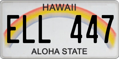 HI license plate ELL447