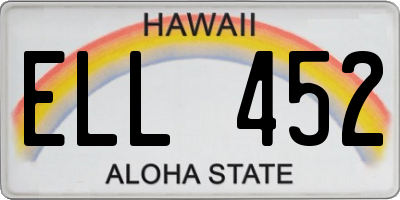 HI license plate ELL452