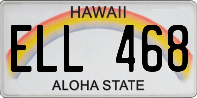HI license plate ELL468