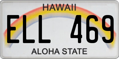 HI license plate ELL469