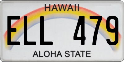 HI license plate ELL479