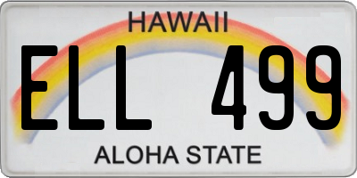 HI license plate ELL499
