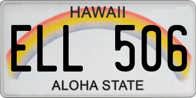 HI license plate ELL506