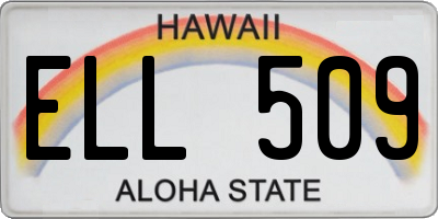 HI license plate ELL509
