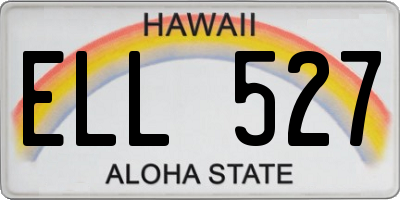 HI license plate ELL527