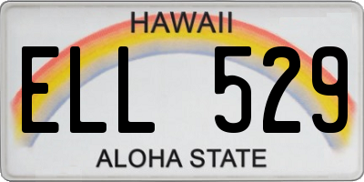 HI license plate ELL529