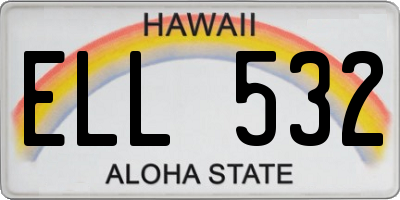 HI license plate ELL532