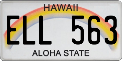 HI license plate ELL563
