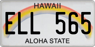 HI license plate ELL565