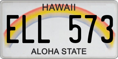 HI license plate ELL573